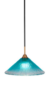 Paramount 1 Light Mini Pendant In Matte Black & Brass (3401-MBBR-715)