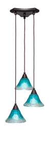 Europa 3 Light Cluster Pendalier In Dark Granite (28-DG-458)
