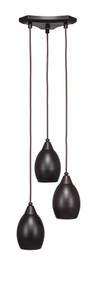 Europa 3 Light Cluster Pendalier In Dark Granite (28-DG-426)