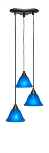 Europa 3 Light Cluster Pendalier In Dark Granite (28-DG-4155)