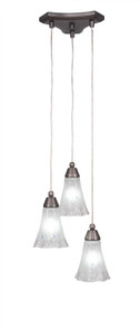 Europa 3 Light Cluster Pendalier In Brushed Nickel (28-BN-721)