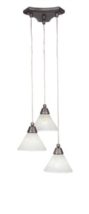Europa 3 Light Cluster Pendalier In Brushed Nickel (28-BN-7145)