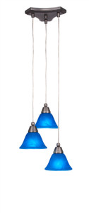 Europa 3 Light Cluster Pendalier In Brushed Nickel (28-BN-4155)