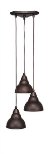 Europa 3 Light Cluster Pendalier In Bronze (28-BRZ-427)