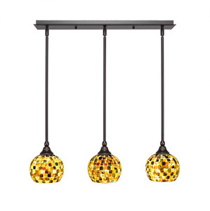 3 Light Linear Pendalier In Dark Granite (25-DG-407)