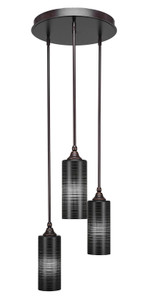 Empire 3 Light Cluster Pendalier In Dark Granite (2143-DG-4099)