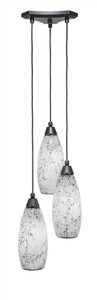 Europa 3 Light Cluster Pendalier In Matte Black (28-MB-416)
