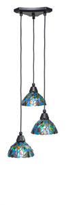 Europa 3 Light Cluster Pendalier In Matte Black (28-MB-9955)