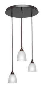 Empire 3 Light Cluster Pendalier In Dark Granite (2183-DG-500)