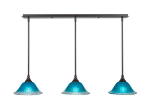 3 Light Linear Pendalier In Dark Granite (36-DG-438)
