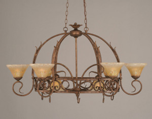 Leaf 8 Light Pot Rack With 8 Hooks In Bronze (216-BRZ-750) Leaf 8 Light Pot Rack With 8 Hooks In Bronze (216-BRZ-750)