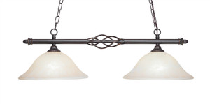 Elegante 2 Light Island In Dark Granite (862-DG-523)