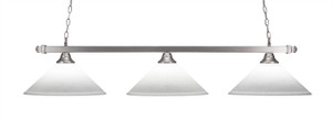 Square 3 Light Island In Brushed Nickel (803-BN-318)