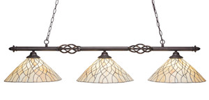 Elegante 3 Light Island In Dark Granite (863-DG-911)