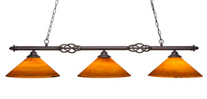 Elegante 3 Light Island In Dark Granite (863-DG-414)