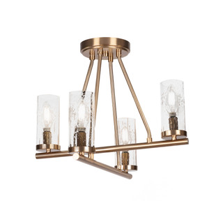 Trinity 4 Light Semi-Flush In New Age Brass Finish (2807-NAB-800B)