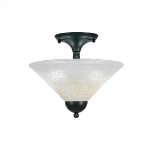 2 Light Semi-Flush In Matte Black (120-MB-702)