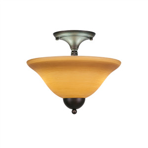 2 Light Semi-Flush In Bronze (120-BRZ-624)