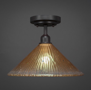 Vintage 1 Light Semi-Flush In Dark Granite (280-DG-700)