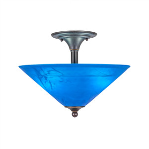 2 Light Semi-Flush In Dark Granite (121-DG-415)