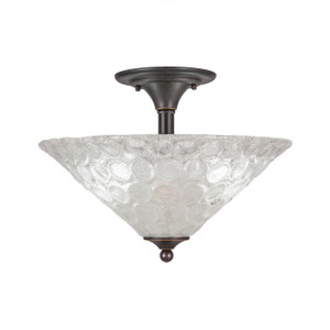 2 Light Semi-Flush In Dark Granite (121-DG-411)