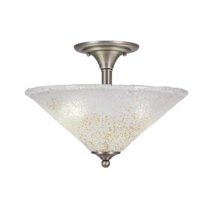 2 Light Semi-Flush In Brushed Nickel (121-BN-714)