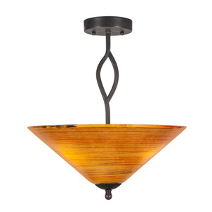 Revo 3 Light Semi-Flush In Dark Granite (242-DG-414)