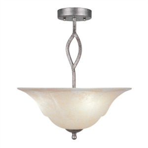 Revo 3 Light Semi-Flush In Aged Silver (242-AS-53613)