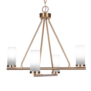 Trinity 4 Light Chandelier In New Age Brass Finish (2804-NAB-811B)