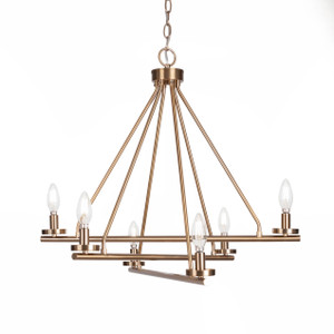 Trinity 6 Light Chandelier In New Age Brass Finish (2806-NAB)