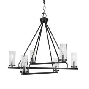 Trinity 6 Light Chandelier In Matte Black Finish (2806-MB-800B)