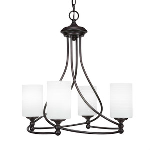 Capri 4 Light Chandelier In Dark Granite (904-DG-4061)