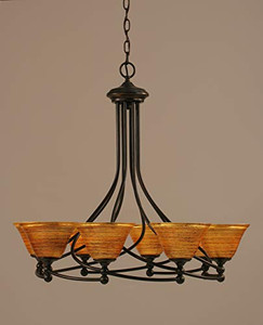 Capri 8 Light Chandelier In Dark Granite (908-DG-454)