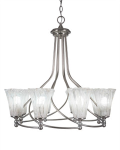 Capri 8 Light Chandelier In Brushed Nickel (908-BN-729)