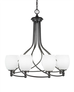 Capri 8 Light Chandelier In Dark Granite (908-DG-615)