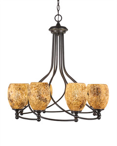 Capri 8 Light Chandelier In Dark Granite (908-DG-4175)
