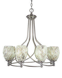 Capri 8 Light Chandelier In Brushed Nickel (908-BN-5054)