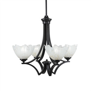 Zilo 4 Light Chandelier In Matte Black (564-MB-755)