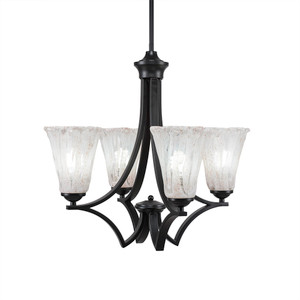 Zilo 4 Light Chandelier In Matte Black (564-MB-729)