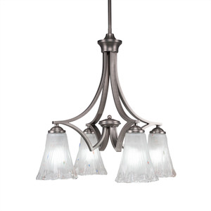 Zilo 4 Light Chandelier In Graphite (568-GP-721)