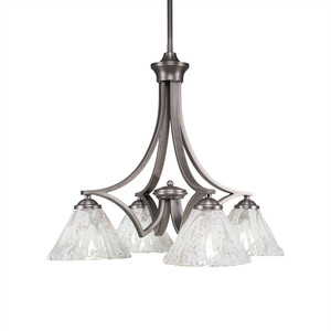 Zilo 4 Light Chandelier In Graphite (568-GP-7195)