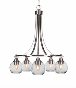 Paramount 5 Light Chandelier In Brushed Nickel (3415-BN-4102)
