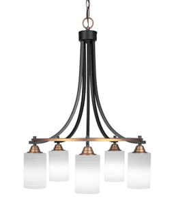 Paramount 5 Light Chandelier In Matte Black & Brass (3415-MBBR-4061)