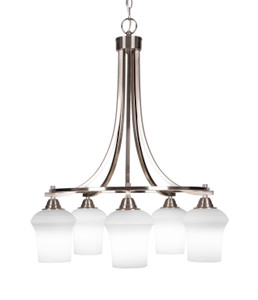 Paramount 5 Light Chandelier In Brushed Nickel (3415-BN-681)