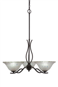 Revo 3 Light Chandelier In Dark Granite (243-DG-731)