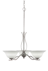 Revo 3 Light Chandelier In Aged Silver (243-AS-613)