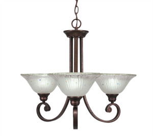 Curl 3 Light Chandelier In Bronze (253-BRZ-731)