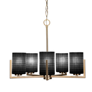 Atlas 5 Light Chandelier In New Age Brass (4505-NAB-4069)