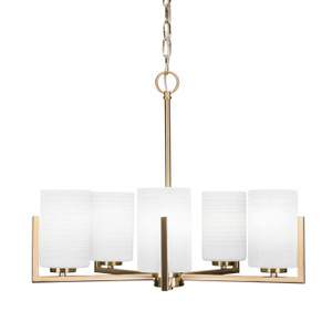 Atlas 5 Light Chandelier In New Age Brass (4505-NAB-4061)