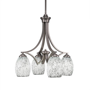 Zilo 4 Light Chandelier In Graphite (568-GP-4165)
